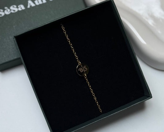 Dilva mini coin engraveable bracelet