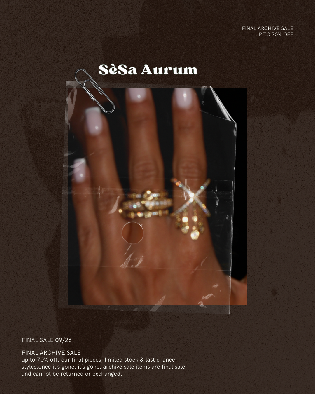 ARCHIVE FINAL SALE