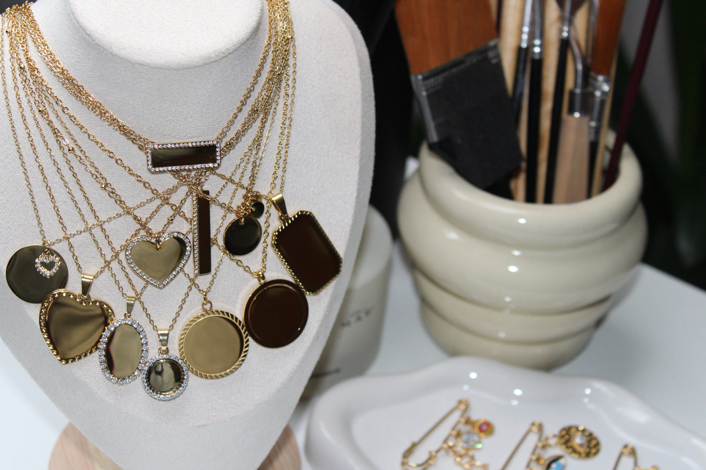 Mavé diamond heart engraveable necklace