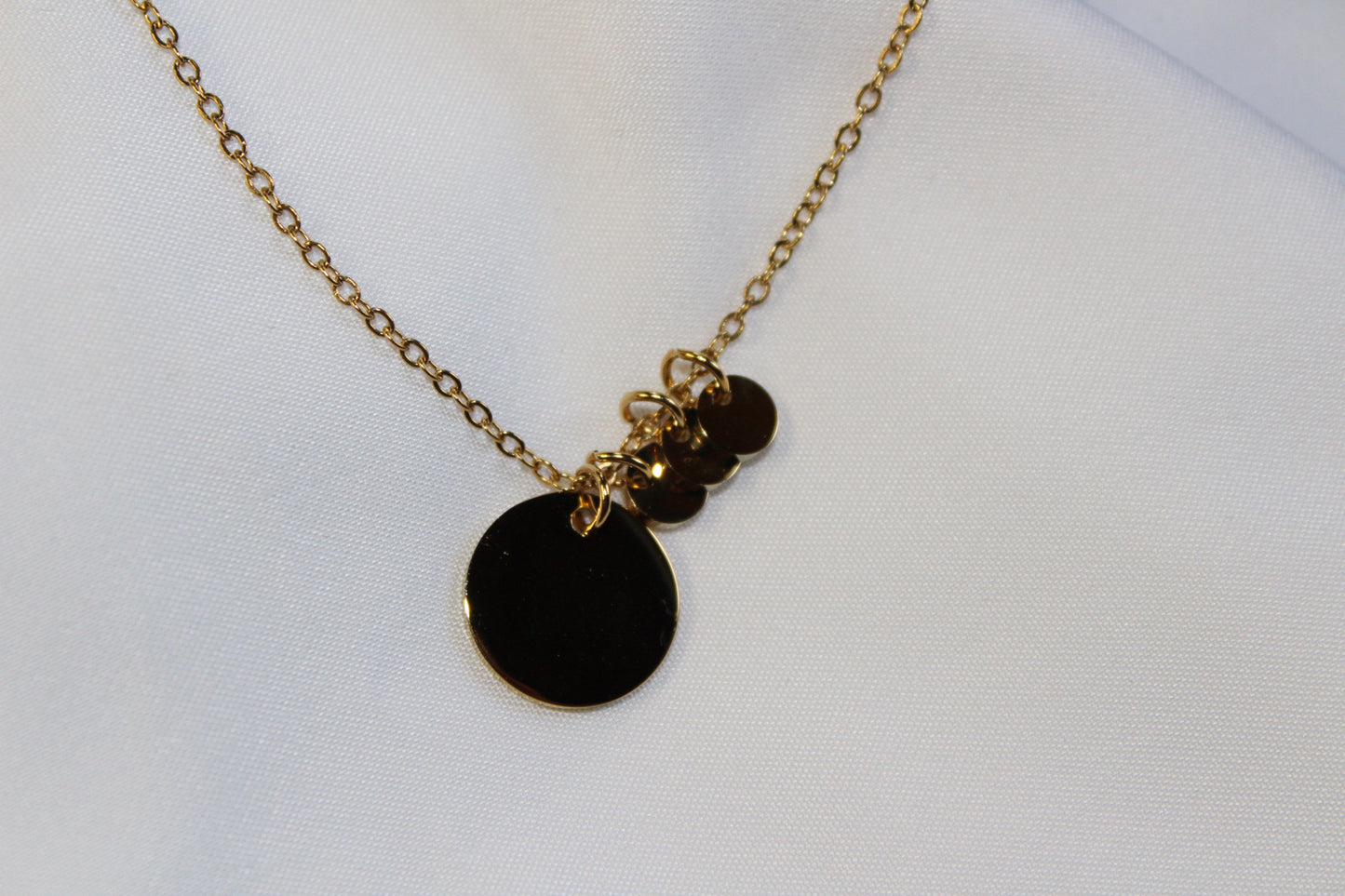 Elysera triple engraveable necklace