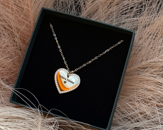 Mavé diamond heart engraveable necklace