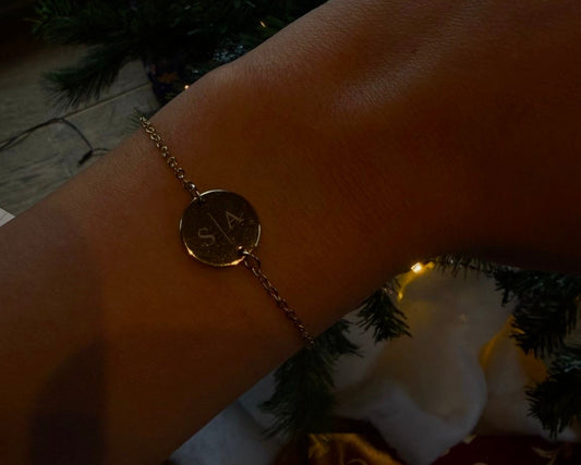 Dilva mini coin engraveable bracelet